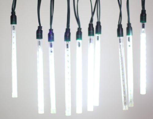 Dream Drop Brilliant - Set of 10 Double Sided 7" LED Light Tubes with Snowfall Light Effect