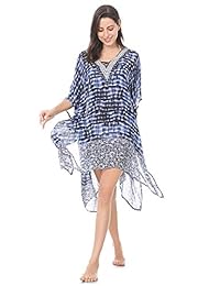 Traje de baño para dama Moss Rose Cover Kaftan Beach para traje de baño con estampado floral