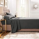 Premium Flat Sheet - Luxurious & Soft King Size Linen Flat Charcoal Gray Sheets - Hotel Quality Brushed Microfiber (Single) Flat Bed Sheet Hypoallergenic Bedroom Essentials By Empyrean Bedding