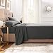 Premium Flat Sheet - Luxurious & Soft King Size Linen Flat Charcoal Gray Sheets - Hotel Quality Brushed Microfiber (Single) Flat Bed Sheet Hypoallergenic Bedroom Essentials By Empyrean Bedding