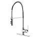 TimeArrow TAF852R-CP01 Modern Commercial Chrome Pull Down Sprayer Kitchen Faucet, Single Handle Kitchen Sink Faucet With Deck Plate