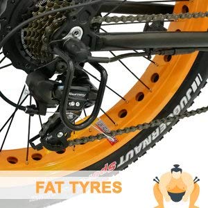 Breeze Electric Bike Fat Tire- Ebike, Mountain Bicycle: High Speed 500w Powerful Motor, Hand Throttle,10.4Ah Lithium Ion Battery, 43-50 Miles w/Pedal Assist, Ride in Snow, Ice, Rain, Beach-19 - Thumbnail 5
