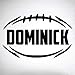 Custom Boys Name Football Wall Decal. -0283- Personalized Boys Football Wall Decal - Football Theme Wall Decal - Football