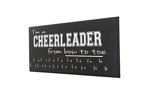 Cheerleading Medal Display - I'm A Cheerleader from Bow to Toe - Wall Hanger for Cheerleader Awards and Ribbons - Medal Holder