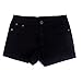HDE Women's Solid Color Ultra Stretch Fitted Low Rise Moleton Denim Booty Shorts Black - XL