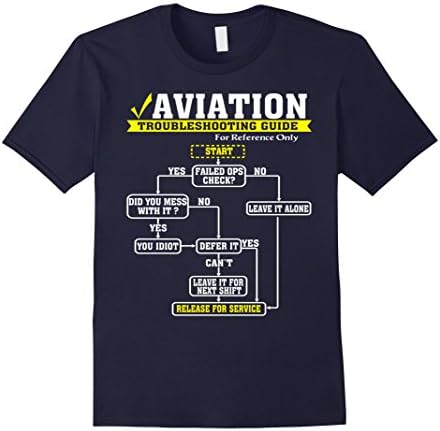 Men's Aviation Guide T-shirt Large Navy