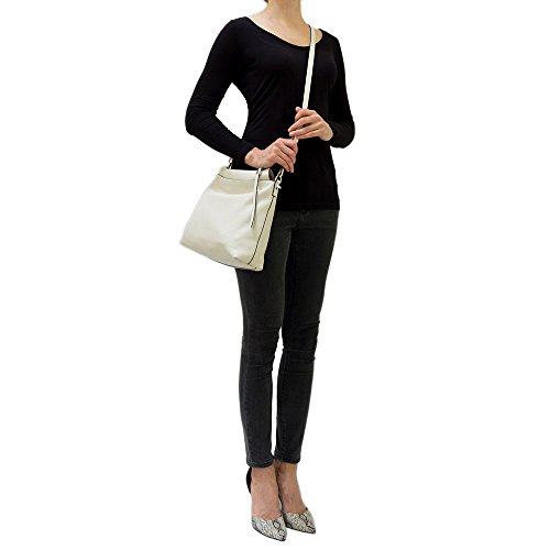 Gianni Chiarini Italian Made Beige Pebbled Leather Slouchy Hobo Bag