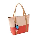 Meet Color Stylish Contrast Color Roomy Simple Casual Shoulder Tote Handbags
