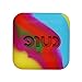 10 Rainbow Tie Dye Non-stick Shatter Concentrate Silicone Cure Cubes Jar Container