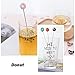 Rgontar 4 Pcs Swizzle Sticks Stainless Steel Coffee Stirrers, Reusable Stirrers Stir Cocktail Drink Swizzle Stick(Donut)