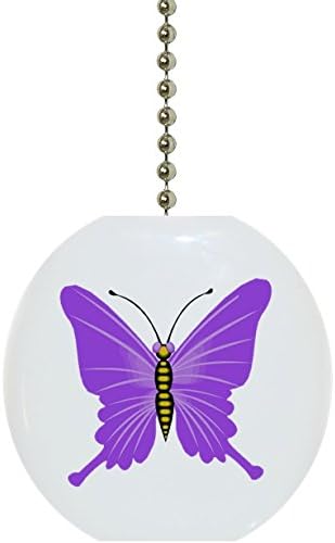 Purple Butterfly Solid Ceramic Fan Pull Ceiling Fan Pull Chains