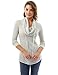 PattyBoutik Women's Raw Hem Style Cowl Neck Tunic Top (Light Heather Gray S)
