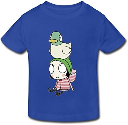 XFSHANG Kids Toddler Funny Quotes Unique Sarah & Duck T-Shirt RoyalBlue US Size 4 Toddler
