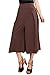 COCOLEGGINGS Womens Loose Solid Color Wide Leg Palazzo Capri Culottes Pants