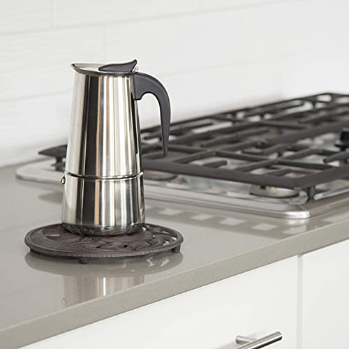 gasaré, Cast Iron Trivet, Metal Trivet, Sun and Moon Design, for Hot