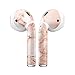 Apple AirPods Skin Kit - Rose Pink Marble & Digital Gold Frosted Foil V8 - Design Skinz Minimal Protective Decal Wrap