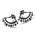 Wistic Sterling Silver Earrings Crystal Ear Cuff Earrings Ear Jacket for Women Girls (stainless steel)
