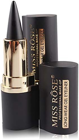 promise2301 Miss Rose Eyes Liner Paste Make Up Eyebrow Pencil Eyeliner, Black Waterproof Eyeliner Pasta Eye Liner Pen Matte Pencil Gel Makeup Beauty