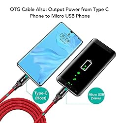 AGVEE 2 Pack 6ft USB-C OTG to Micro USB