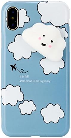 Case Cover For iPhone X, Squishy 3D Squeeze Cute Mochi Toy Silicone Back Soft (G)