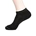 Men's Low Cut Cushion Socks-6 Pack Athletic Casual Ankle Cotton Socks,Black