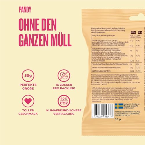 PÄNDY 10 Mix Zuckerfreie Süßigkeiten Mix Bonbons Cola Lakritz Gummibärchen ohne Zucker süßigkeiten großpackunge box zuckerfrei gummibärchen Fruchtgummis Low Carb Großpackung nur 1 g Zucker 10 x 50 g thumbnail 2