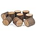 WOWOSS 30 Pcs Rustic Wood Place Card Holders Circular Table Numbers Holder Stand Wooden Bark Memo Holder Card Photo Picture Note Clip Holders for Wedding Party Table Number Sign