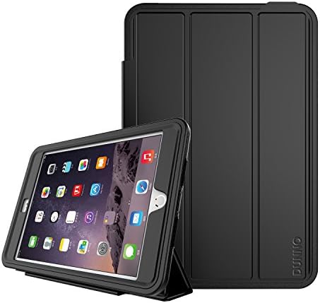 iPad Air 2 Case, Shockproof Heavy Duty Slim Lightweight Smart-shell Stand Auto Wake / Sleep Cover with Screen Protector for Apple iPad Air 2 (Black)
