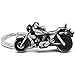 Krator HBK-B Keychain (New 3D Motorcycle Cruiser Bike Key Ring Chain Motor Keyring Gray Metal)