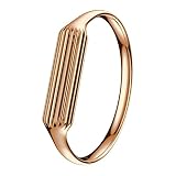 Aresh Compatible with Fitbit Flex 2 Bangle, New Fashion Accessory Bracelet Band Compatible with Fitbit Flex 2 , For Wrist Size: 6.3"-6.5" (Rose Gold-Small)