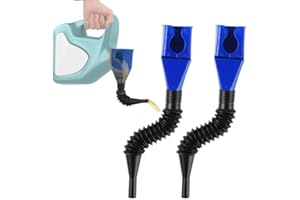 ANOURNEY Universal Flexible Draining Oil Snap,Portable Adjustable Plastic Fuel Funnel for Cars,New Multifunctional Hand-Free Funnel with Hose,Durable Material Spill-Free Funnel,2pcs