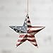 Darice Americana 4th July Decor - USA Flag Crackled Barn Star - SM 5.75" 4pk primary
