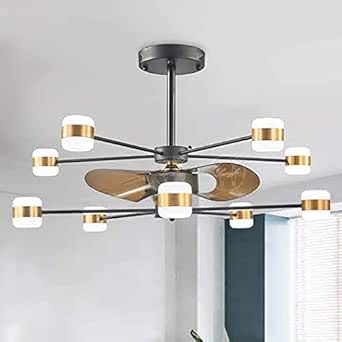 Ventilador de techo con iluminación, candelabro Ventilador de techo