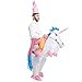 NEWBEA Inflatable Unicorn Costume,Dinosaur T-rex Halloween Fancy Dress Costumes for Adult Child,Standard Size