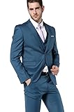 MOGU Mens One Button Suits 3 Piece Suit