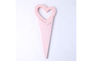 BBJ WRAPS Lovely Heart Single Flower Sleeve Floral Bouquet Bags Gift Florist Box Packaging, 10 Counts, 7.1 x 18 Inch (Pink)