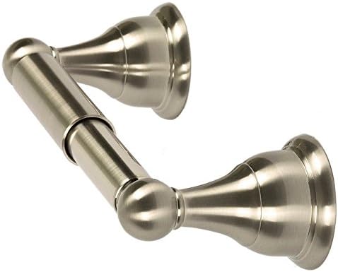 1Pc Wall Mount Bath Collection Standard Two Post Toilet Paper Holder, Satin Nickel