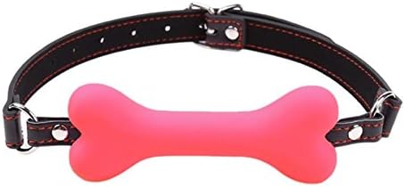 The Bondage Locker Silicone Bone Gag Fetish and Fantasy Mouth Gag, Pink