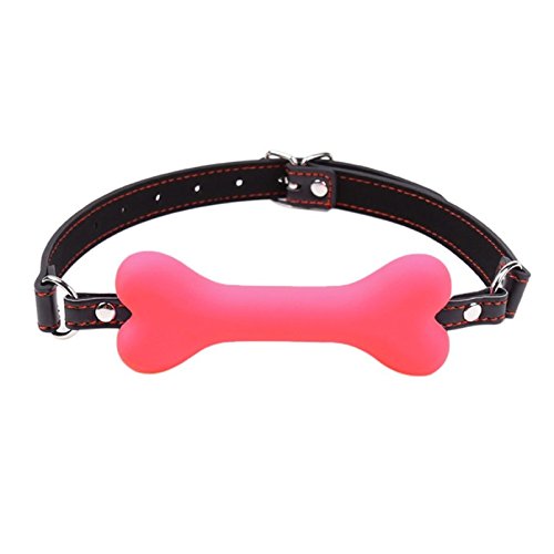 The Bondage Locker Silicone Bone Gag Fetish and Fantasy Mouth Gag, Pink
