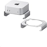 Hagibis Mac mini M4 Stand Aluminum Alloy Mount for Mac mini M4/M4 Pro 2024 Ventilation Heat Dissipation Cooling Desktop Holder Accessories (MMS03)