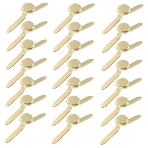 VILLCASE 100pcs Metal Brads for DIY Crafts Round Paper Fasteners for Scrapbooking Card Making Creative Projects Durable Craft Supplies for Skill Development Creativity