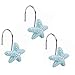 Aystuff 12 Pcs Creative Blue Starfish Decorative Shower Curtain Hooks Rod Decor for Bathroom, Livingroom,Restroom, Study Room, Kitchen