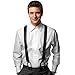 Hold'Em 100% Silk Suspenders For Men Y - Back Fancy Solid Button End Dress Suspender Made in USA – Many Colors and Designs Perfect for Tuxedo