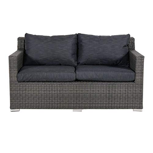 OUTLIV. Spain Gartenlounge 6tlg. aus Aluminium/Geflecht/Olefin Loungeset in Grau/Anthrazit Outdoor Sitzgruppe Set – Bild 4