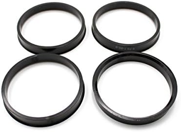 DOTI CAMP 73.1mmOD-66.9mmID Wheel Hub Centric Rings Plastic(Black, set of 4) Fits Hyundai Mitsubishi Dodge