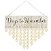 Amosfun Birthday Plaque Family Birthday Calendar Wooden Crafts Wall Hanging Plaque Board for Family Friends Birthday Reminder Wooden DIY Discs Hanging