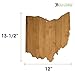 Totally Bamboo Ohio State Shaped Bamboo Serving and Cutting Board
