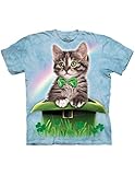 St Patrick's Day Cute Irish-themed Cat Lovers Rainbow T-Shirt