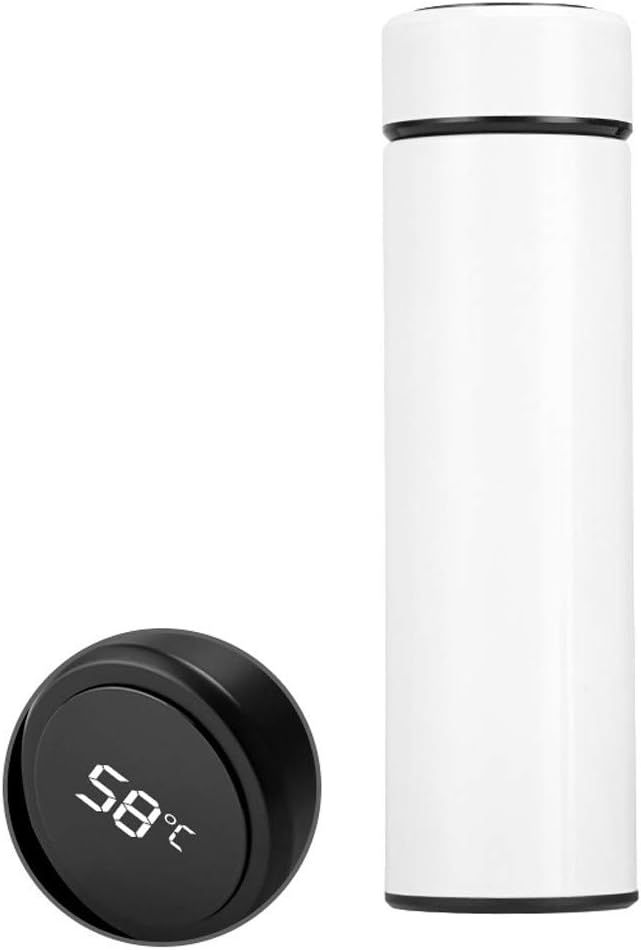 OTTATAT Smart Insulated Water Bottle 500ml Vacuum LCD Temperature Display Water Bottle Stainless Steel Double Wall