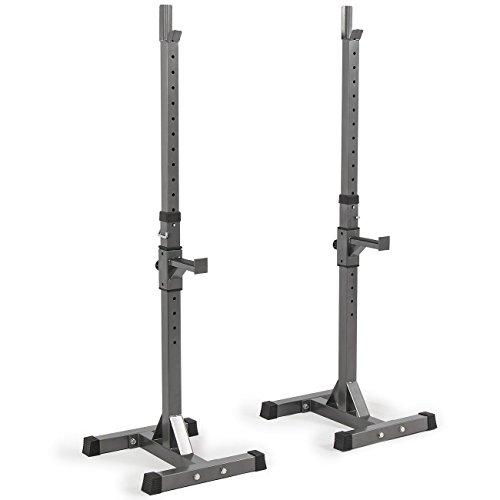 Akonza 2PCS Adjustable Rack Solid Steel Standard Squat Barball Free Press Bench Equipment Training Cross Fit